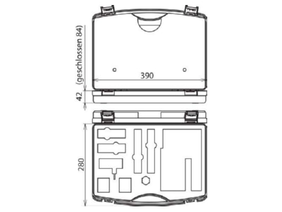 Dimensional drawing 1 DEHN KKL DCA Accessories for safety equipment
