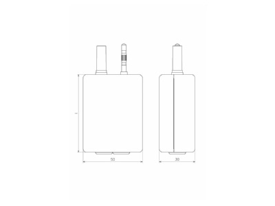 Dimensional drawing 2 DEHN MA DCA HR LRM Fixed High voltage detection system
