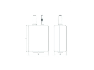 Dimensional drawing 3 DEHN MA DCA HR LRM Fixed High voltage detection system
