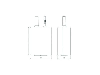 Dimensional drawing 4 DEHN MA DCA HR LRM Fixed High voltage detection system