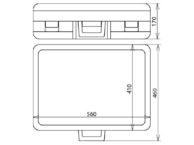 Dimensional drawing DEHN TRS NS Cleaning kit for electrical devices