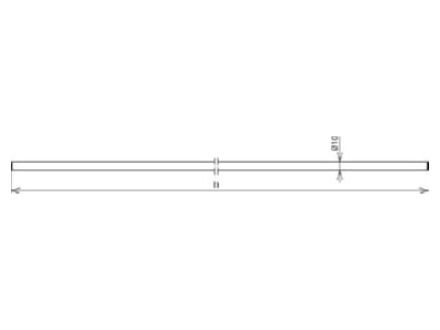 Dimensional drawing 3 Dehn 860 130 Lead in earthing rod 10x3000mm