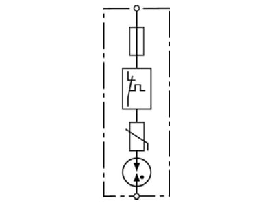 Circuit diagram 2 Dehn VA NH1 280 Surge protection for power supply
