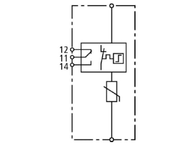 Circuit diagram 1 DEHN DG 1000 FM Surge protection for power supply
