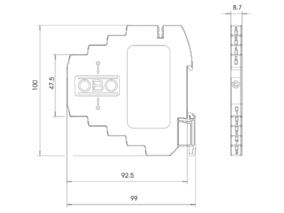 Mazeichnung 2 OBO MDP 3 D 5 T Blitzbarriere