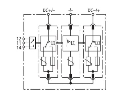 Circuit diagram 1 Dehn DG M YPV SCI 1000 FM Surge protection for power supply
