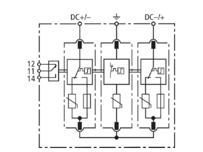 Circuit diagram 3 Dehn DG M YPV SCI 1000 FM Surge protection for power supply
