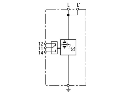 Circuit diagram 1 Dehn DBM 1 760 FM Lightning arrest for power supply 25kA
