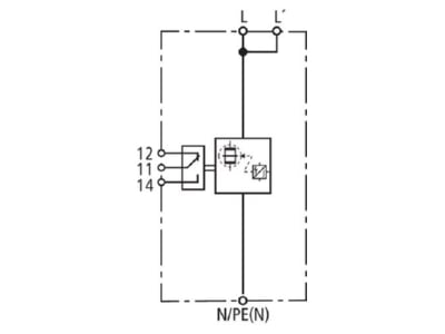 Circuit diagram 2 Dehn DBM 1 760 FM Lightning arrest for power supply 25kA
