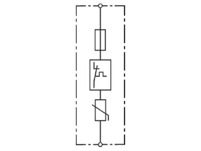 Circuit diagram 1 Dehn V NH1 280 Surge protection for power supply
