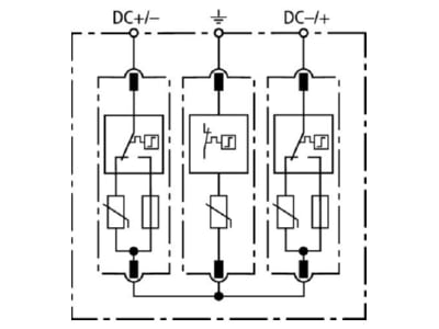 Circuit diagram 2 Dehn DG M YPV SCI 1200 Surge protection for power supply
