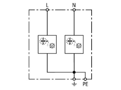 Circuit diagram 2 Dehn DSH TN 255 Combined arrester for power systems
