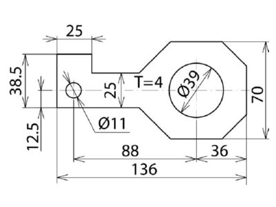 Circuit diagram 1 DEHN 923 239 Mounting bracket signal surge protection
