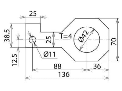 Circuit diagram 1 DEHN 923 242 Mounting bracket signal surge protection
