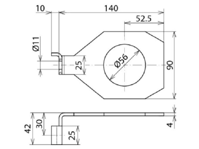 Circuit diagram 1 DEHN 923 356 Mounting bracket signal surge protection
