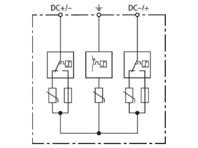 Circuit diagram 1 Dehn DG YPV SCI 1000 Surge protection for power supply
