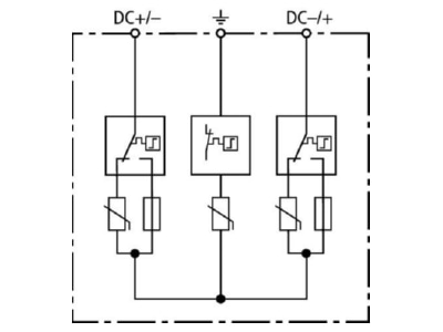 Circuit diagram 3 Dehn DG YPV SCI 1000 Surge protection for power supply
