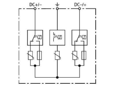 Circuit diagram 1 Dehn DG YPV SCI 600 Surge protection for power supply
