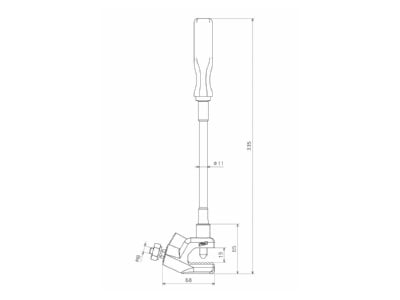 Dimensional drawing 2 DEHN EK I FL20 DGF Connection element for earthing and
