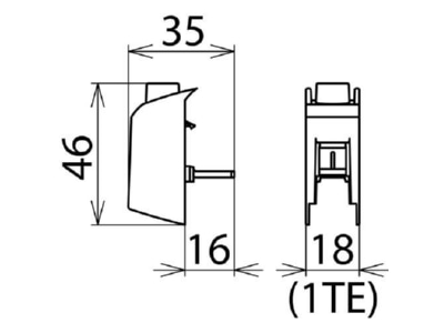 Dimensional drawing 1 Dehn STAK 25 Pin connection clamp
