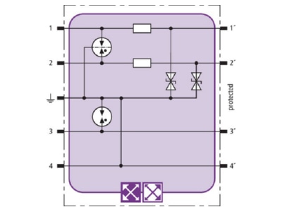 Schaltbild 1 Dehn BXT ML2 BE S 36 Kombi Ableiter Blitzductor XT