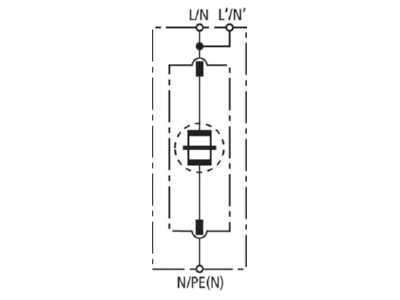 Circuit diagram 2 Dehn DBH M 1 255 Lightning arrest for power supply 50kA
