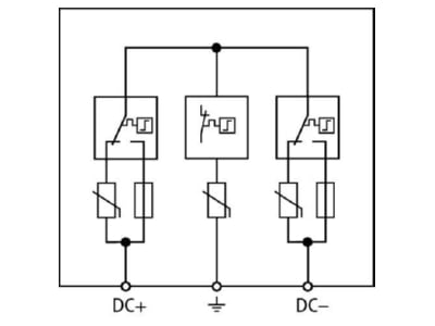 Circuit diagram 1 Dehn DCU YPV SCI 1000 1M Surge protection for power supply
