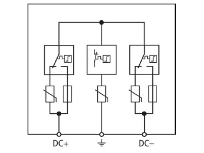 Circuit diagram 2 Dehn DCU YPV SCI 1000 1M Surge protection for power supply
