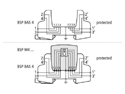 Circuit diagram 1 Dehn BSP BAS 4 Basic element for surge protection
