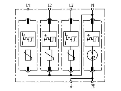 Circuit diagram 2 Dehn DG M TT 320 Surge protection for power supply
