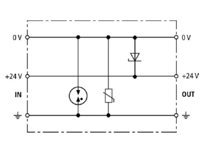 Circuit diagram 1 Dehn BVT AVD 24 Combined arrester for signal systems
