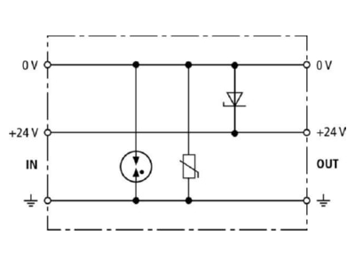 Circuit diagram 2 Dehn BVT AVD 24 Combined arrester for signal systems
