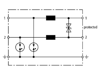 Circuit diagram 1 Dehn BVT ALD 60 Combined arrester for signal systems
