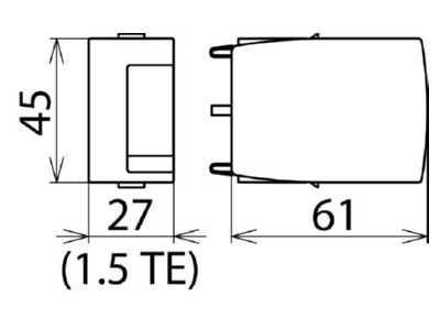 Mazeichnung 2 Dehn DG MOD E H 1000 Ueberspannungsableiter Typ 2 fuer DEHNguard