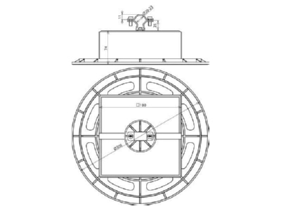 Mazeichnung 3 Dehn DLH ZS 20 23  253229 Dachleitungshalter V2A BES180 GP300 K DLH ZS 20 23 253229
