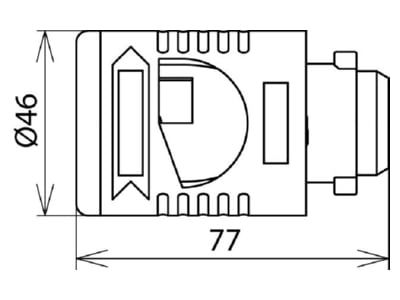 Dimensional drawing 1 Dehn HVI HEAD 20 Accessory for lightning protection
