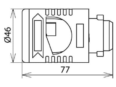 Dimensional drawing 2 Dehn HVI HEAD 20 Accessory for lightning protection
