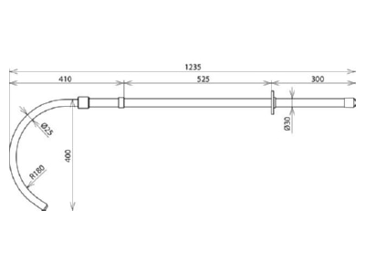 Dimensional drawing 1 Dehn RST 36 1000 Operating rod
