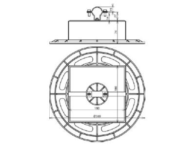 Mazeichnung 1 DEHN DLH ZS 27 V2A 253333 Dachleitungshalter BES180 GP300 K DLH ZS 27 V2A253333