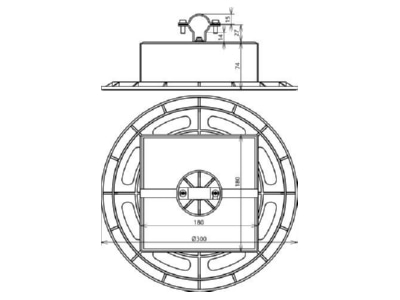 Mazeichnung 2 DEHN DLH ZS 27 V2A 253333 Dachleitungshalter BES180 GP300 K DLH ZS 27 V2A253333