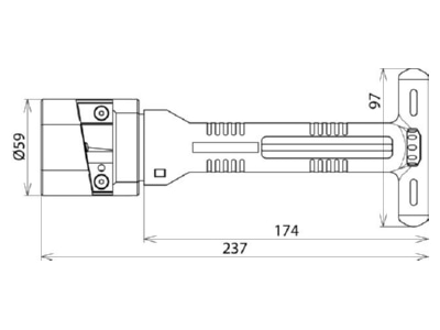 Dimensional drawing 1 Dehn HVI STRIP 27 Accessory for lightning protection
