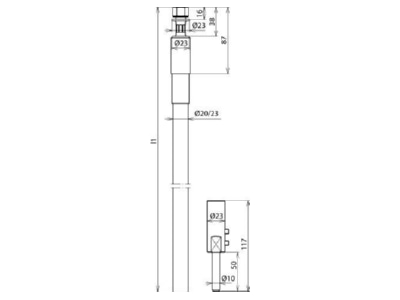 Mazeichnung 3 Dehn HVIRAV75 20 L6M SW M HVI Leitung Konf  D 20mm L 6m
