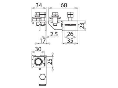 Mazeichnung 2 Dehn SPK 27 89 BRS 540199 Spannkopf AK1X10 2X6 8GSGV2A SPK 27 89 BRS540199