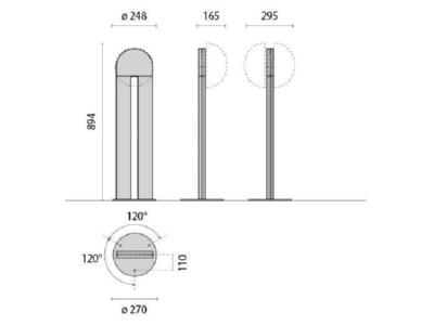 Produktbild Performance in Light 000500 Mast bogenfoermig