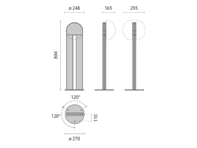 Mazeichnung Performance in Light 000500 Mast bogenfoermig