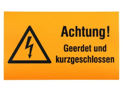Produktbild 1 Dehn WHS A GUKG M 700056 Warn  Hinweisschild Kunststoff WHS A GUKG M700056