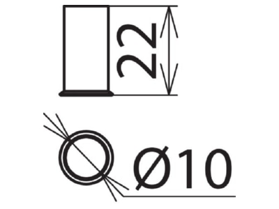 Dimensional drawing 1 DEHN 444050 Accessory for lightning protection
