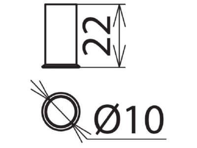 Dimensional drawing 2 DEHN 444050 Accessory for lightning protection
