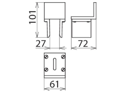 Dimensional drawing 1 DEHN 745506 Accessories for safety equipment
