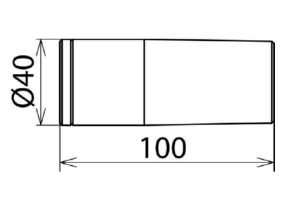 Mazeichnung 3 DEHN 785515 Saugrohradapter f B D D 40 25 mm
